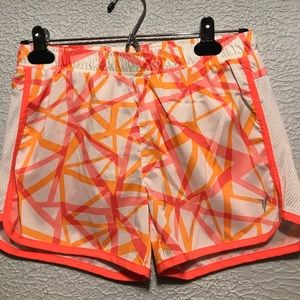 Bright neon running shorts